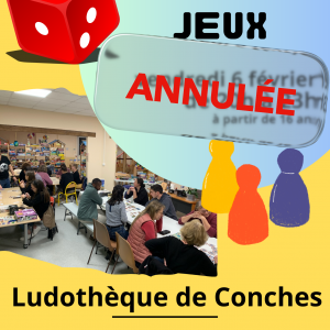 ! ANNULATION ! Soirée jeux à la ludothèque, 06.02.2026