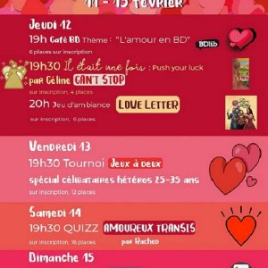 Saint-Valentin à l&rsquo;écume des jeux