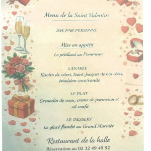 Menu de la Saint-Valentin