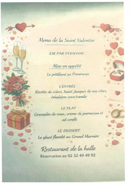 Menu de la Saint-Valentin