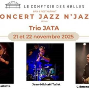 Comptoir des Halles Concerts jazz n’jazz avec le Trio Jata