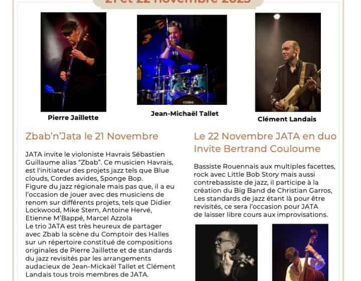 Comptoir des Halles Concerts jazz n’jazz avec le Trio Jata