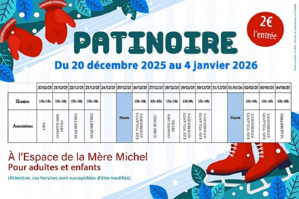 Patinoire de Noël à Saint-André de l’Eure
