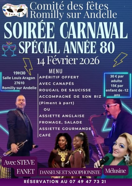 Soirée Carnaval Spécial année 80