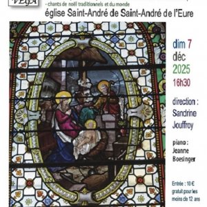 Concert de Noël du Chœur Véga à Saint-André de l’Eure