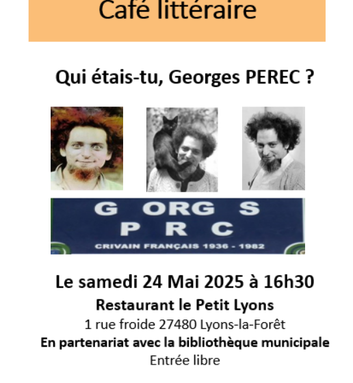 Café Littéraire: Qui étais-tu, Georges Perec ?