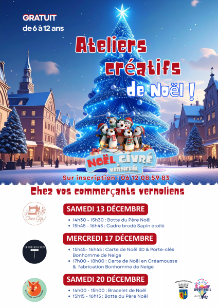 Ateliers créatifs chez les commercants de Verneuil d’Avre et d’Iton