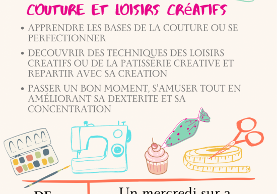 Cours réguliers pour enfants – couture et loisirs créatifs