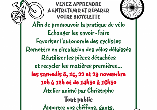 Atelier cycloforesterie à la maison forestière des Hogues