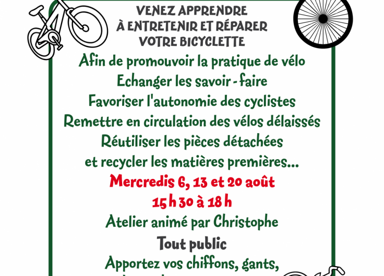 Atelier cycloforesterie à la maison forestière des Hogues
