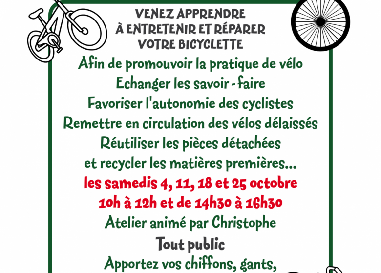 Atelier cycloforesterie à la maison forestière des Hogues