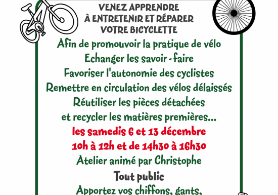 Atelier cycloforesterie à la maison forestière des Hogues