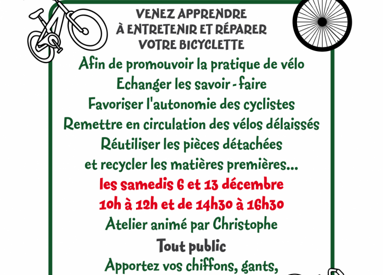 Atelier cycloforesterie à la maison forestière des Hogues