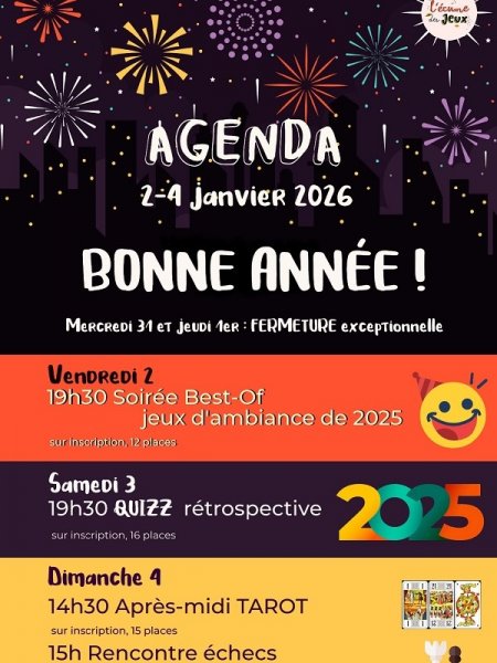 Commencez l&rsquo;année 2026 avec l&rsquo;écume des jeux