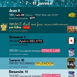 Début janvier à l&rsquo;écume des jeux