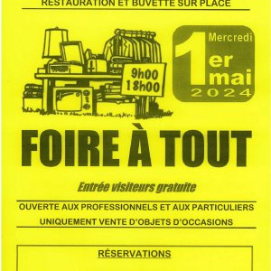 Foire à tout de la Ferrière-sur-Risle, 01.05.2024 Le 1 mai 2024