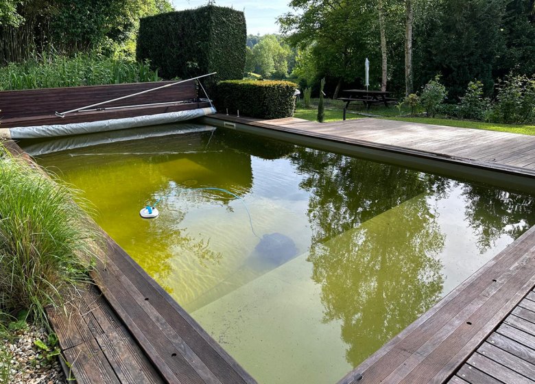 Chaumière normande avec piscine naturelle