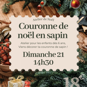Couronne de Noël en sapin, 21.12.2025