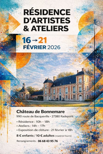 Résidence d&rsquo;artistes et ateliers au Château de Bonnemare