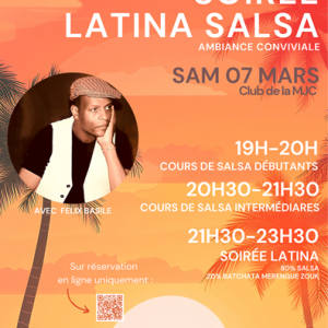 Soirée Latina Salsa avec Félix Basile à la MJC d’Évreux