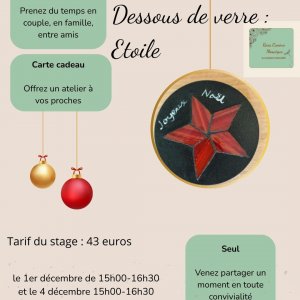 Stage dessous de verre étoile