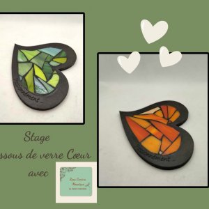 Stage dessous de verre « Coeur »
