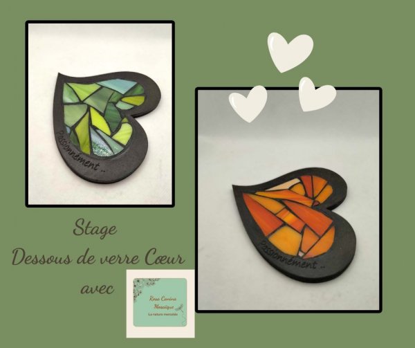 Stage dessous de verre « Coeur »