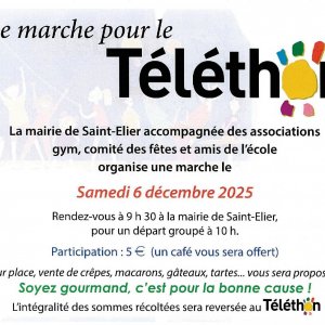 Marche pour le Téléthon à Saint-Elier, 06.12.2025
