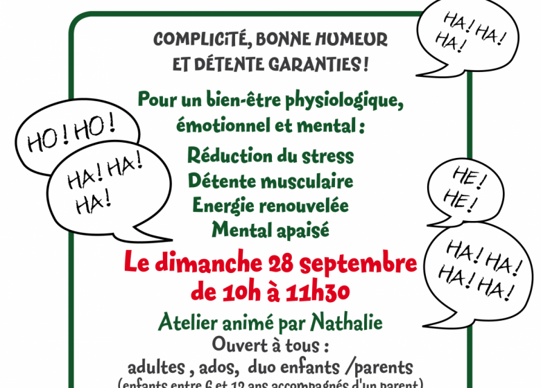 « Yoga du rire ou le rire sans raison « à la maison forestière des Hogues