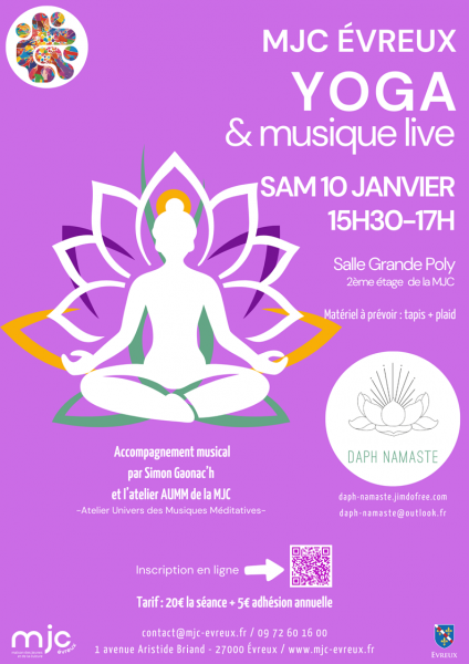Yoga & Musique Live à la MJC d’Évreux