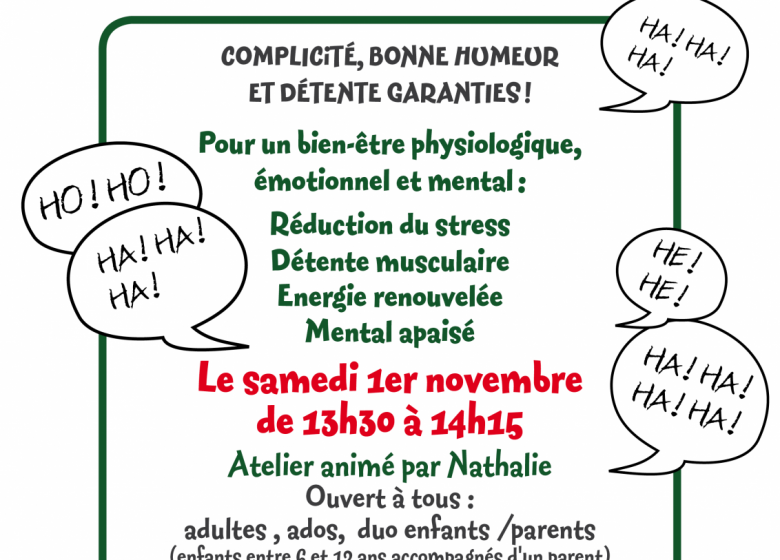 « Yoga du rire ou le rire sans raison « à la maison forestière des Hogues