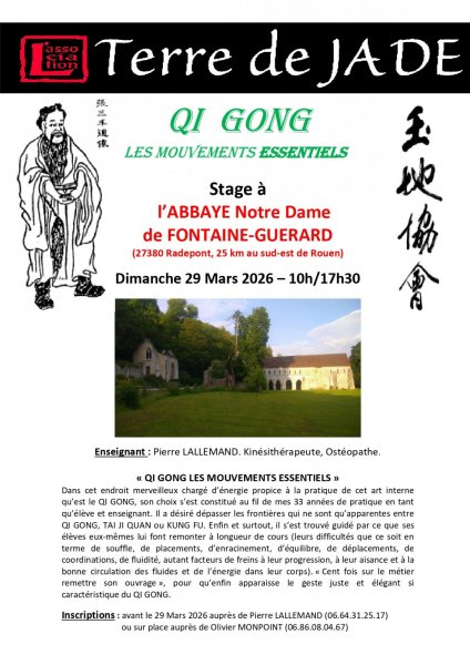 Stage de Qi Gong: « Mouvements essentiels »