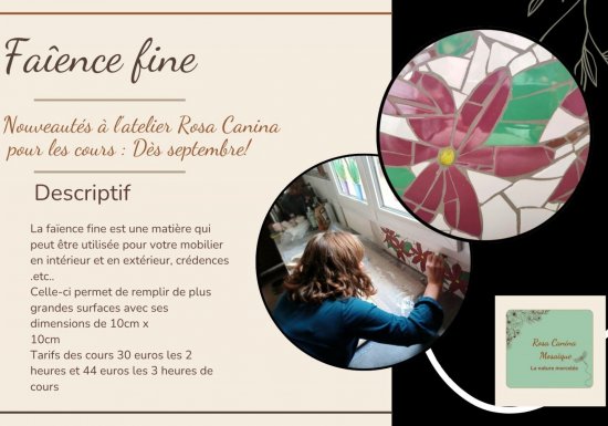 Cours libre mosaïque ou cours libre de verre de vitrail