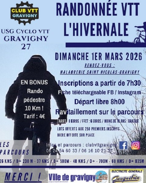 Randonnée VTT L&rsquo;hivernale