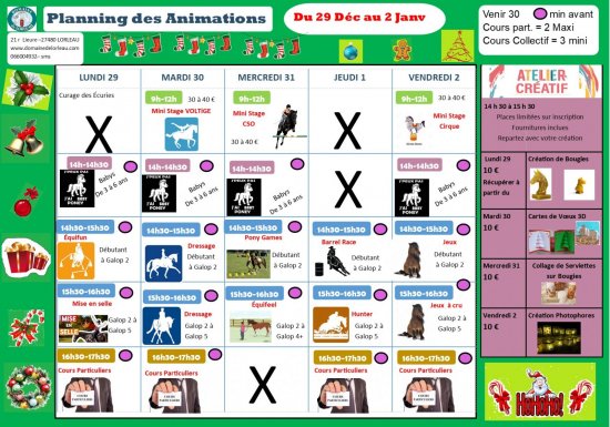 Les vacances de Noël au Domaine de Lorleau