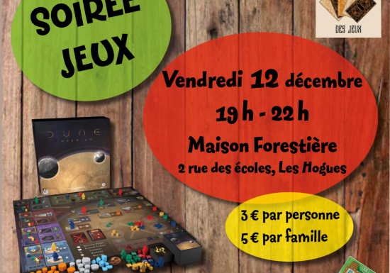 Soirée Jeux de Société à la maison forestière des Hogues