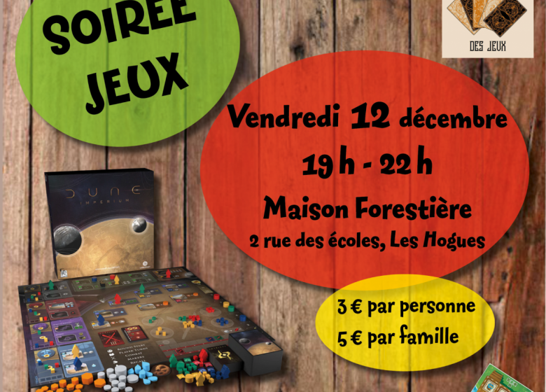 Soirée Jeux de Société à la maison forestière des Hogues